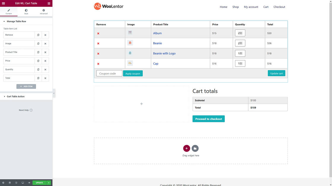 woocommerce checkout page