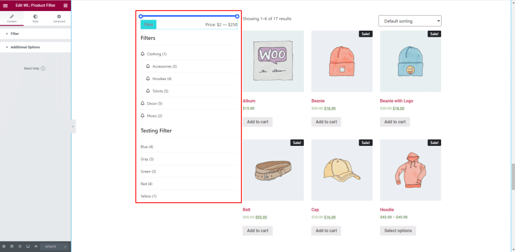 Product Filters