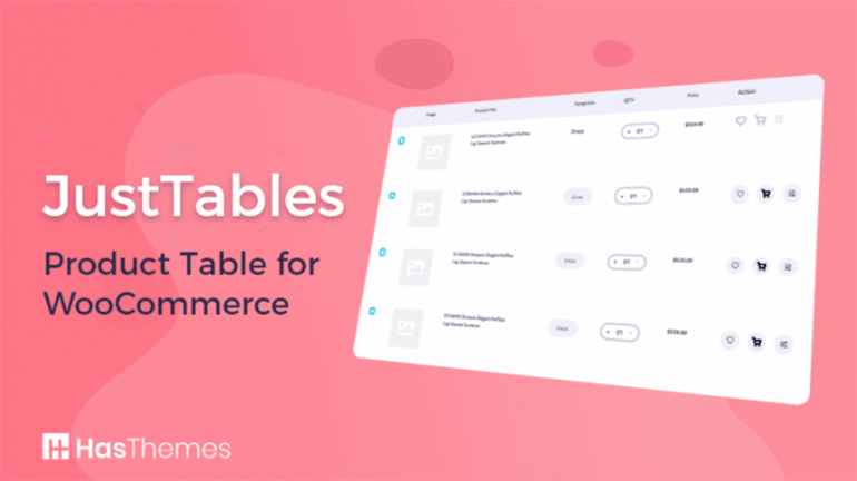 JJustTables - WooCommerce Product Table