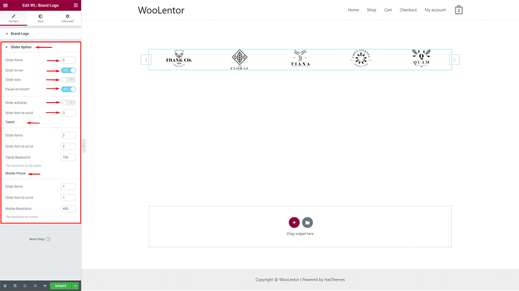 WooLentor Brand Logo Widget