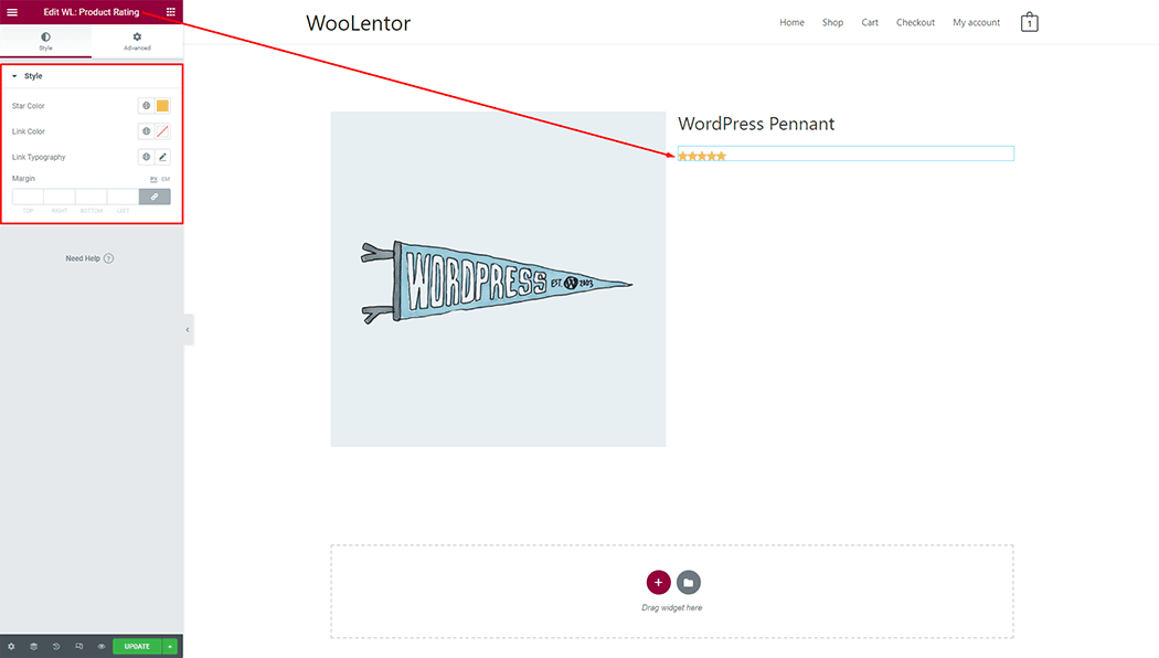 WooLentor Single Product template