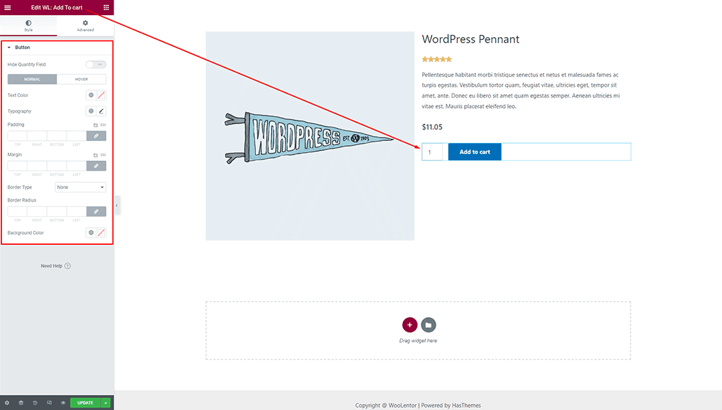 WooLentor Single Product template