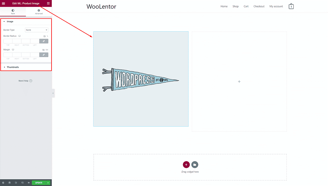 WooLentor Single Product template