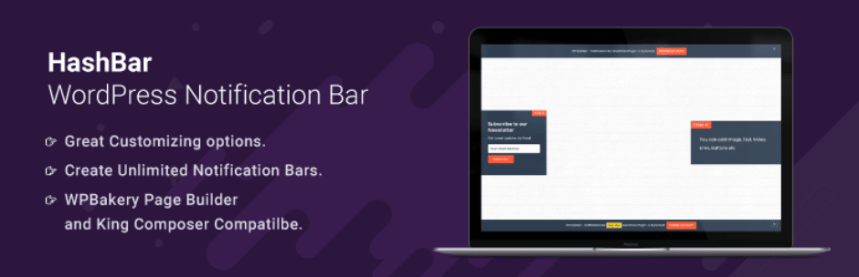 HashBar Pro - the powerful WordPress Notification Bar Plugin