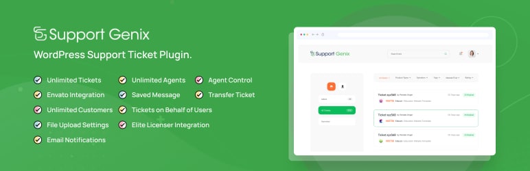Support Genix - Customer Ticketing System for WordPress and WooCommerce