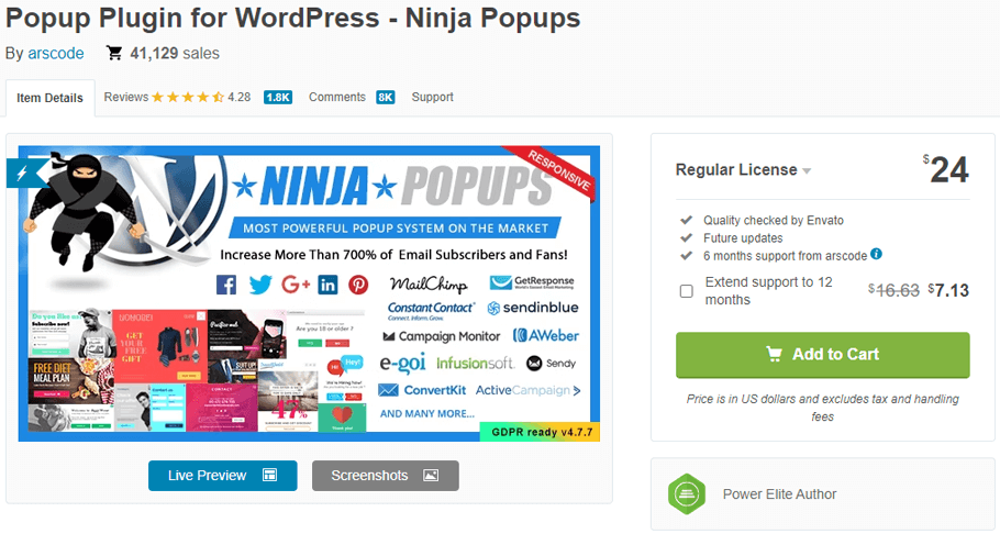 ninja popups