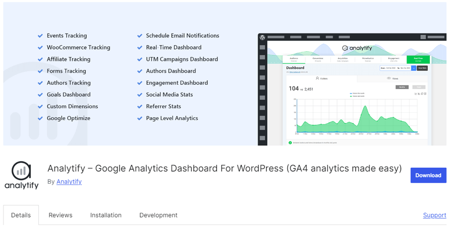 Analytify – Google Analytics Dashboard For WordPress