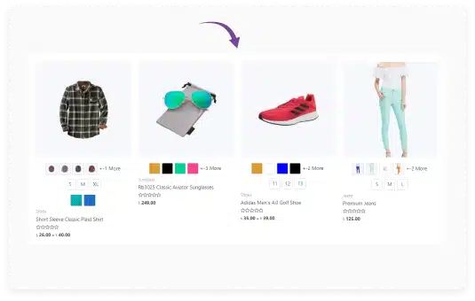 Product Catalog Image - Variation Swatches