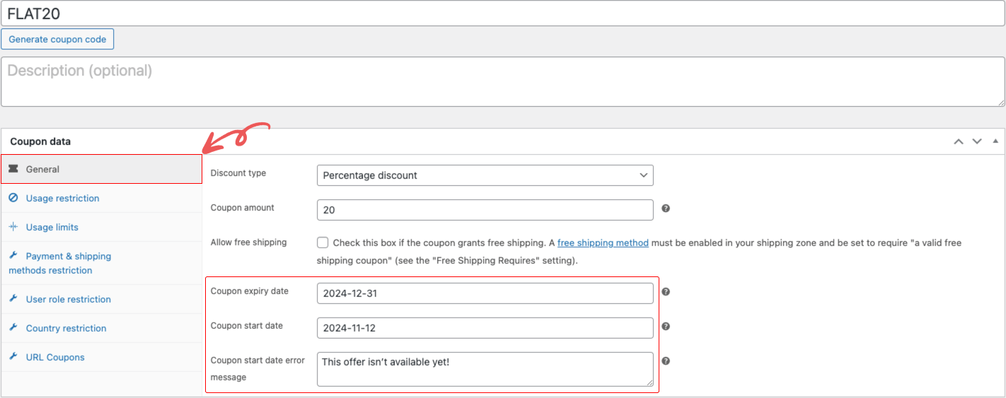 Configure General Settings