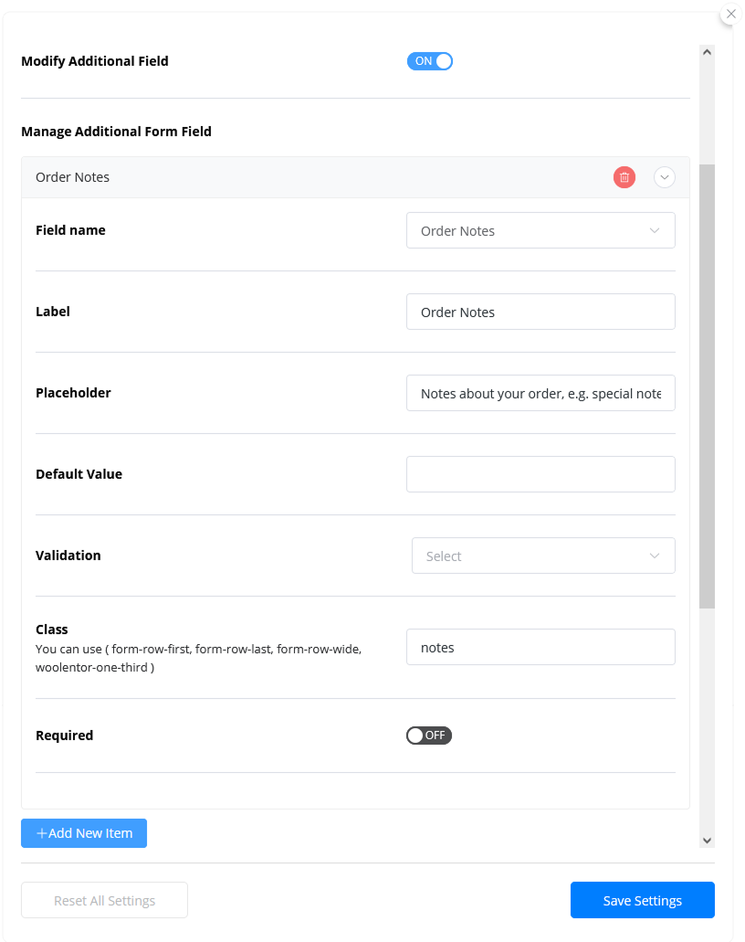 Additional Field Management - Checkout Field Manager