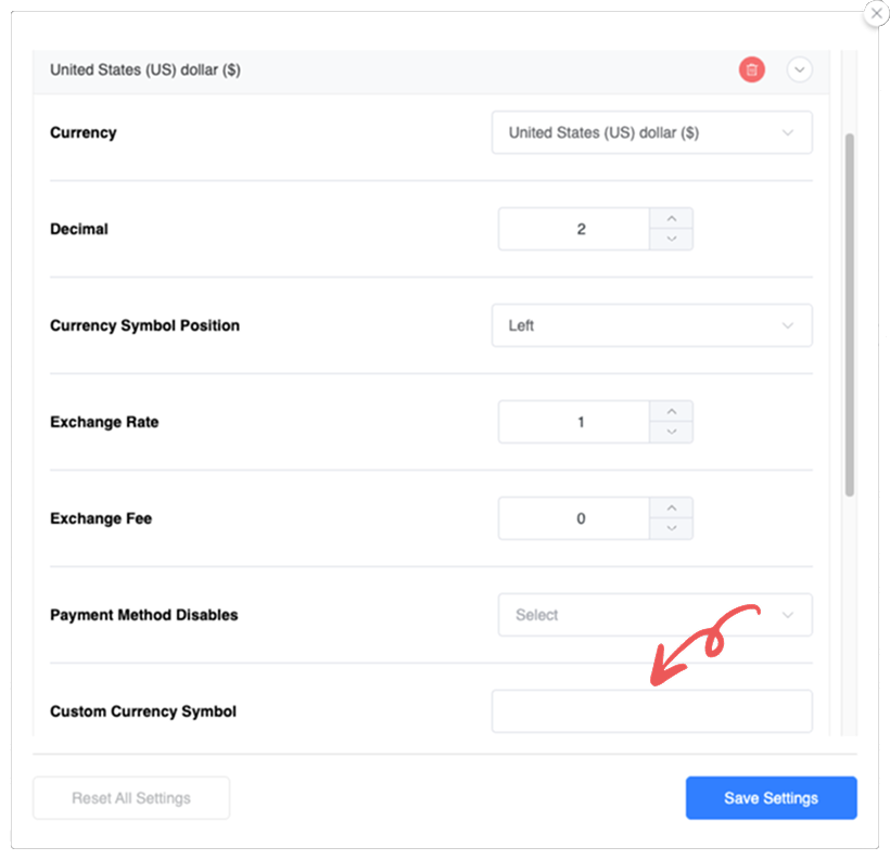 Custom Currency Symbol - Multi-Currency