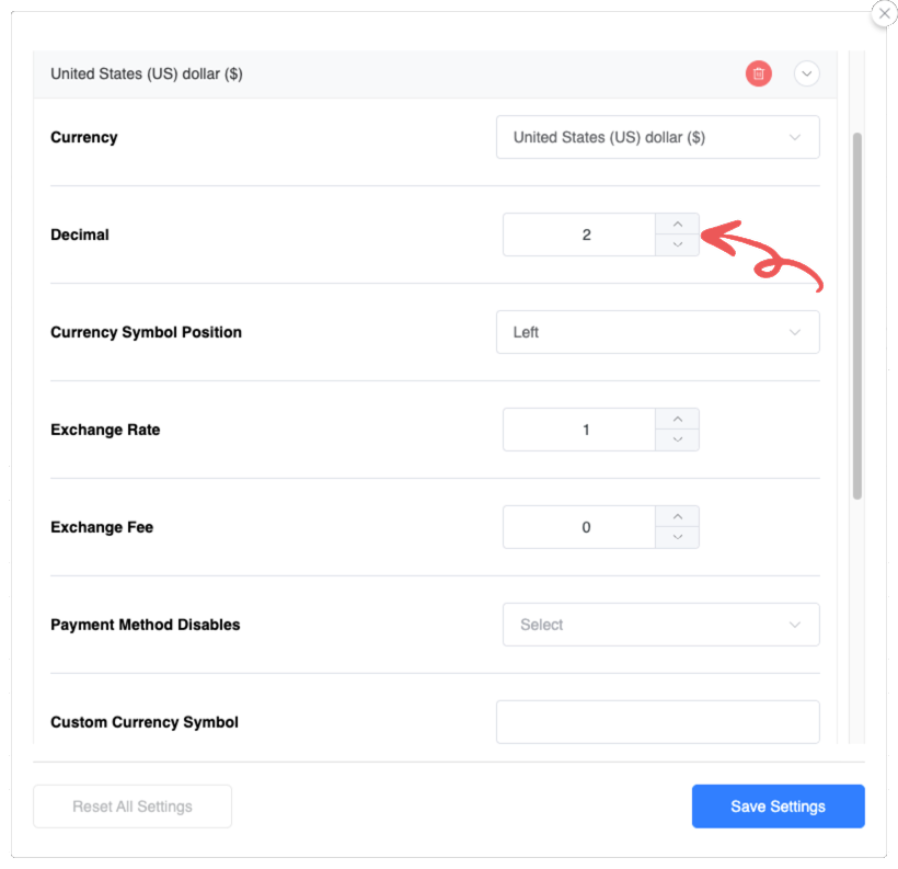 Set Currency Decimal - Multi-Currency