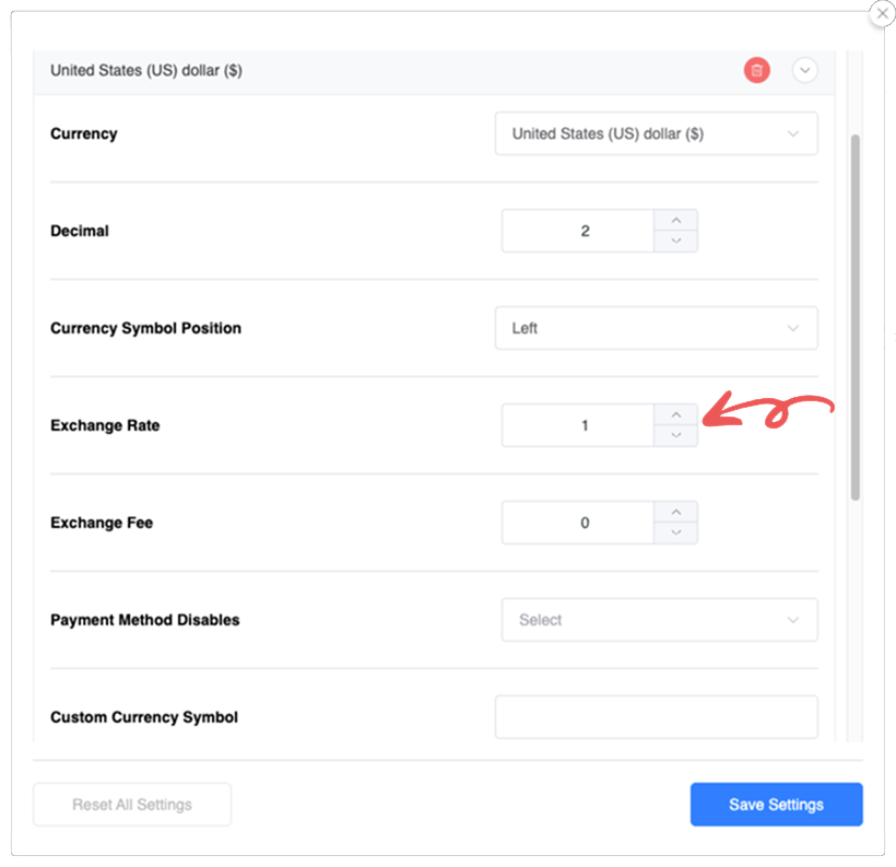 Symbol Position - Multi-Currency