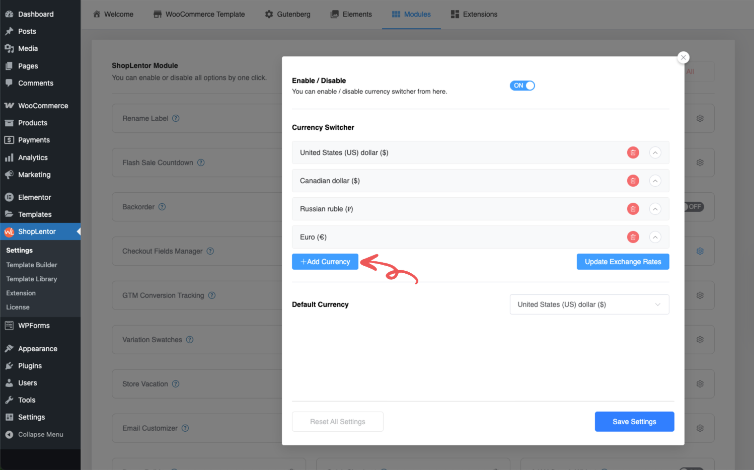 Multi-Currency Add Item