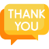 Orange speech bubble with "THANK YOU" text symbolizing order completion pages.
