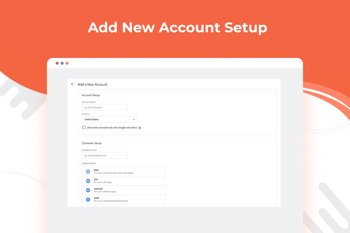 Add New Account Setup