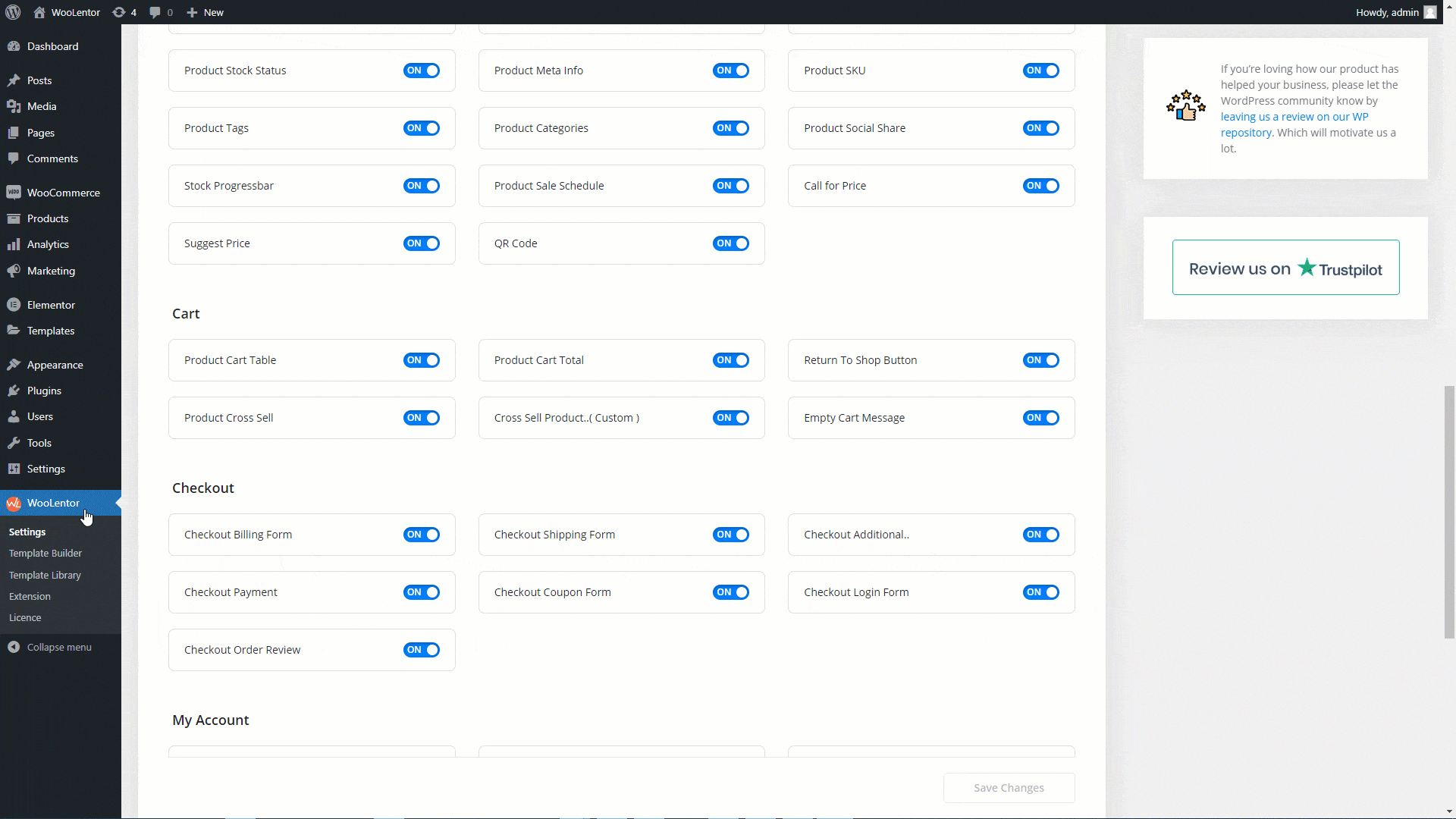 WooLentor Product Cross Sell Widget
