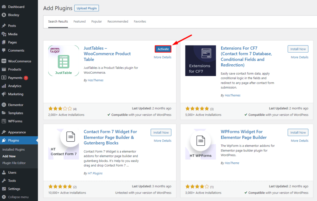 Click on the Activate Button