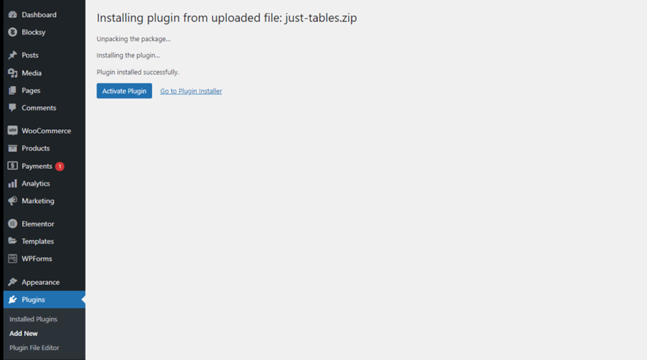 Activate the Plugin