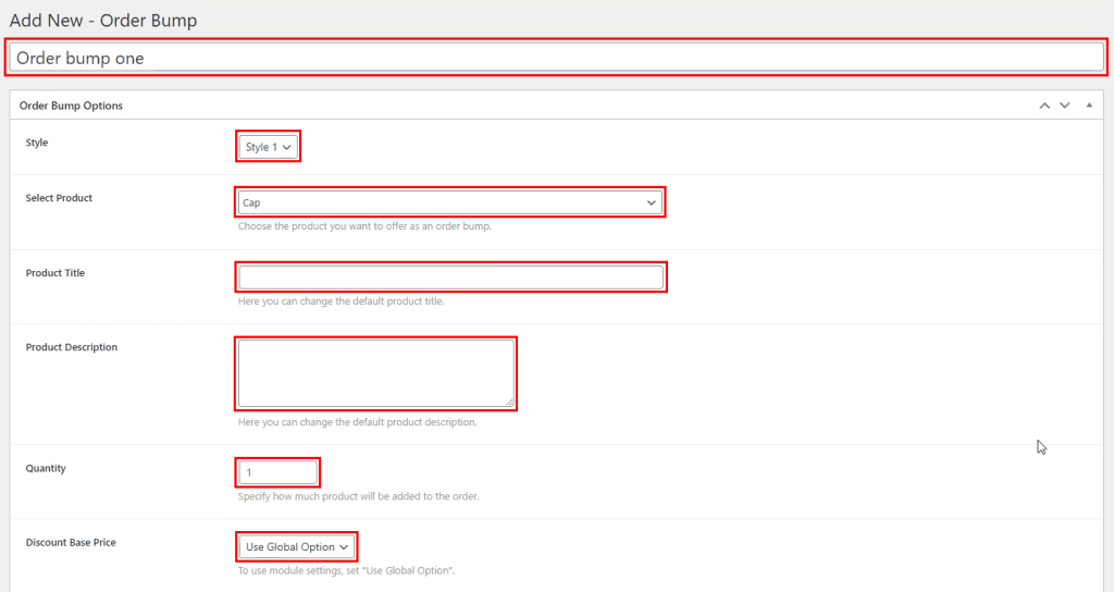 WooCommerce order bump