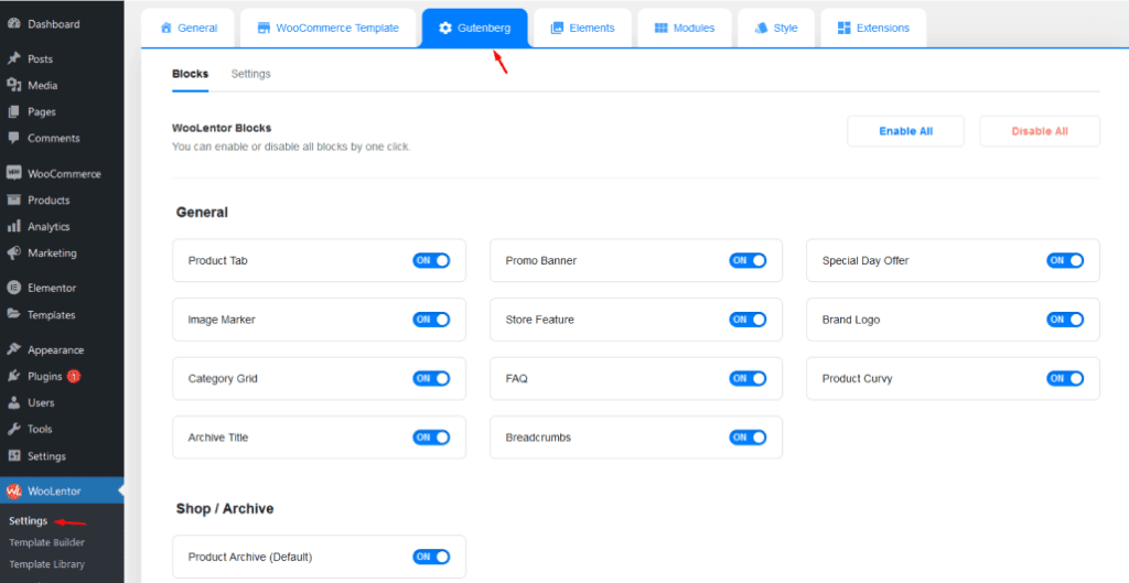 Explore Different WooLentor Gutenberg Blocks