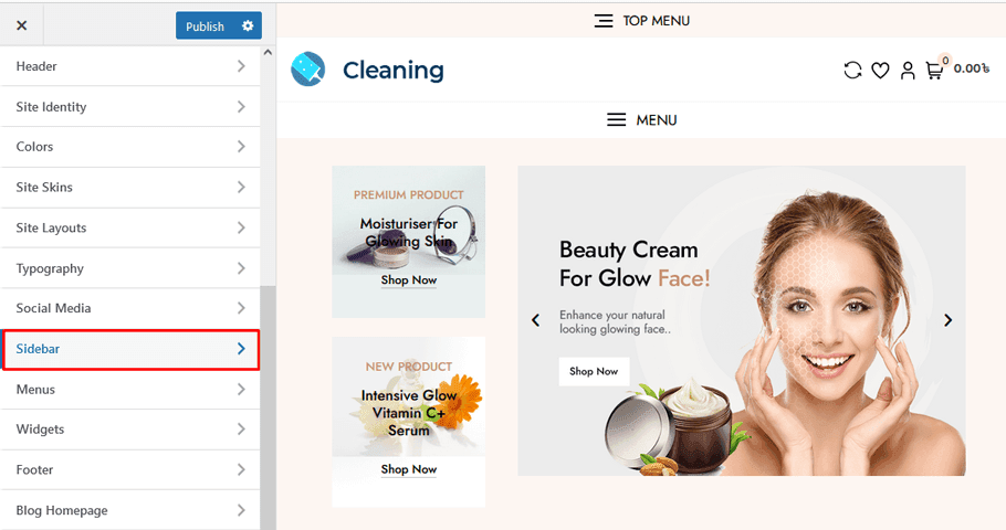 Hide Sidebars on WooCommerce