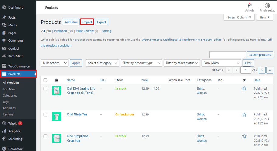How to Import Bulk Products