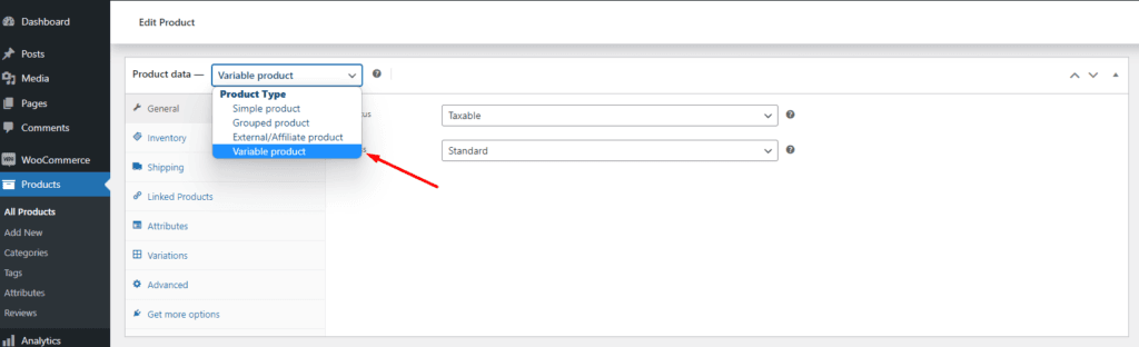 How to add Variable Products in WooCommerce