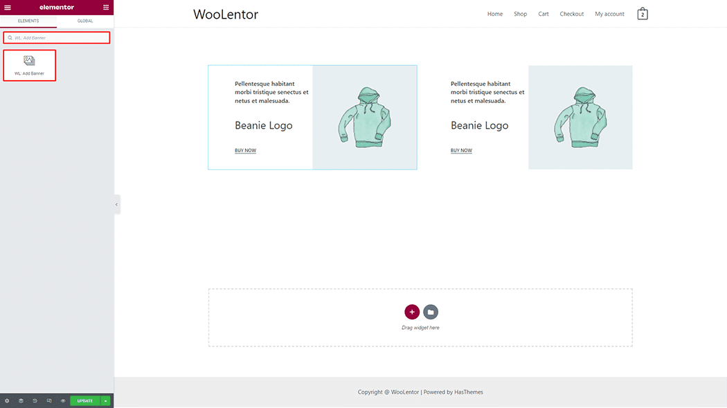 WooLentor Add Banner Widget