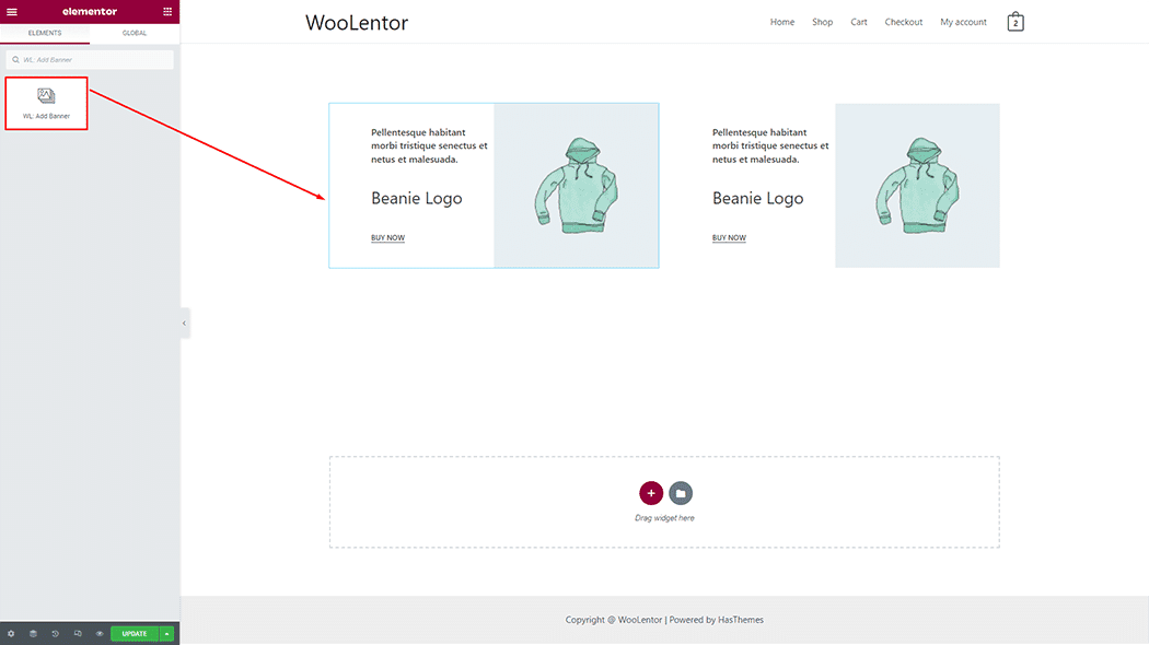 WooLentor Add Banner Widget