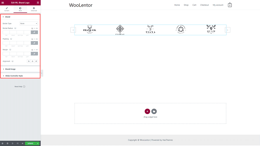 WooLentor Brand Logo Widget
