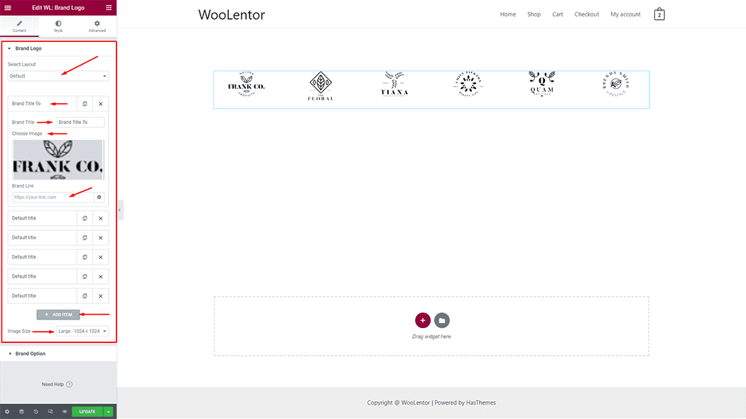 WooLentor Brand Logo Widget