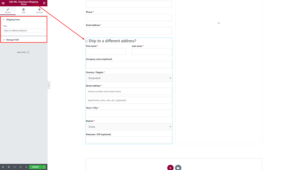 WooLentor Checkout Page Template