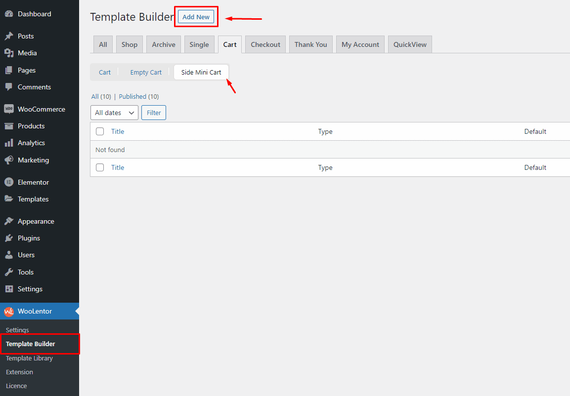 WooLentor Mini Cart Template