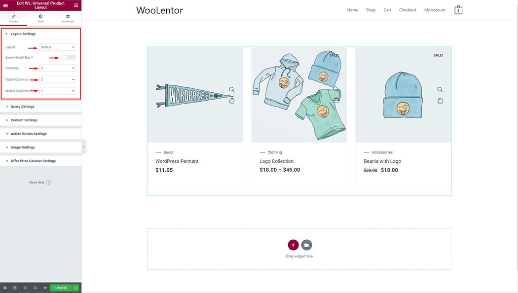 WooLentor Universal Product Widget