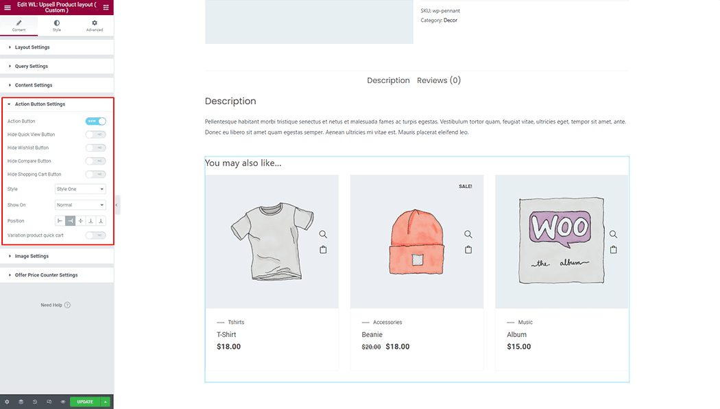 WooLentor Upsell Product..( Custom ) Widget
