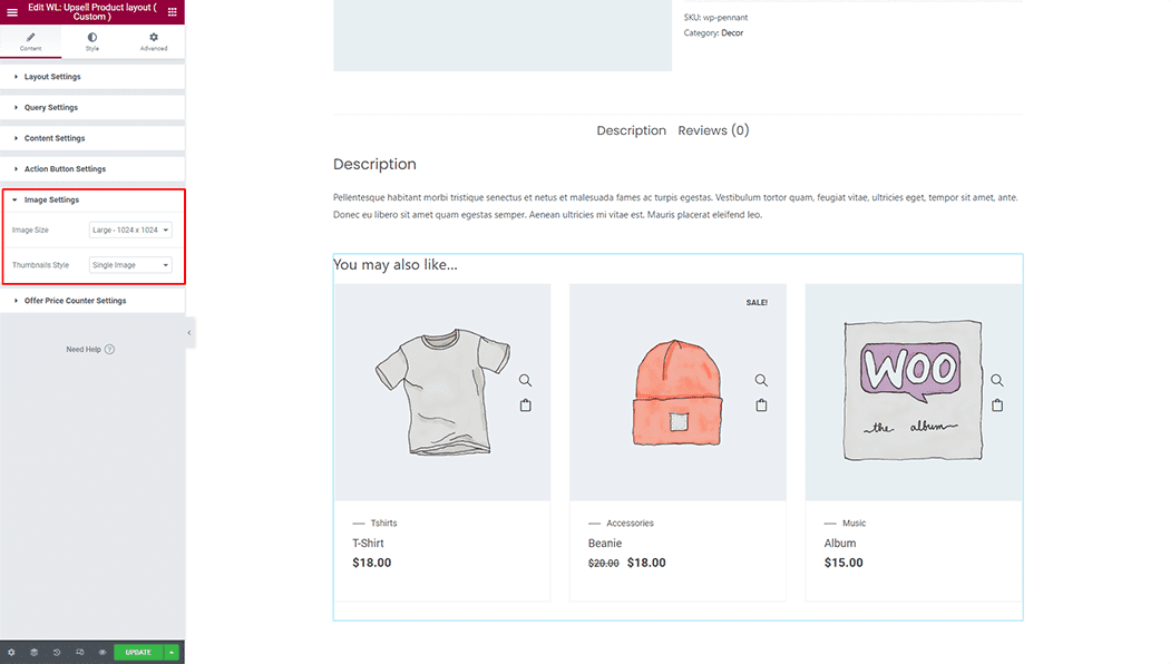 WooLentor Upsell Product..( Custom ) Widget