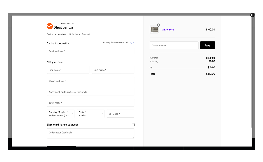 Quick Checkout Module
