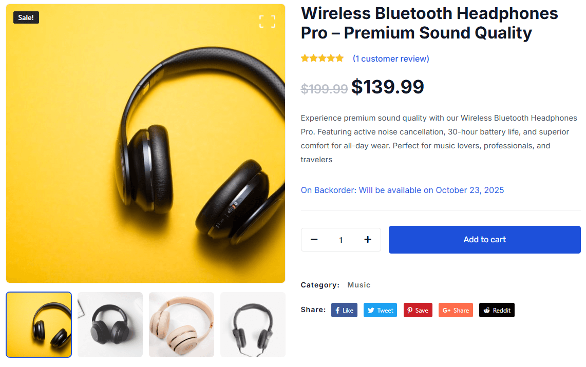 backorder module after