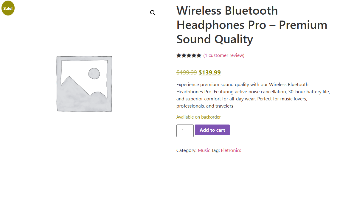 backorder module before