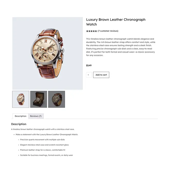 Product Page With Video Gallery