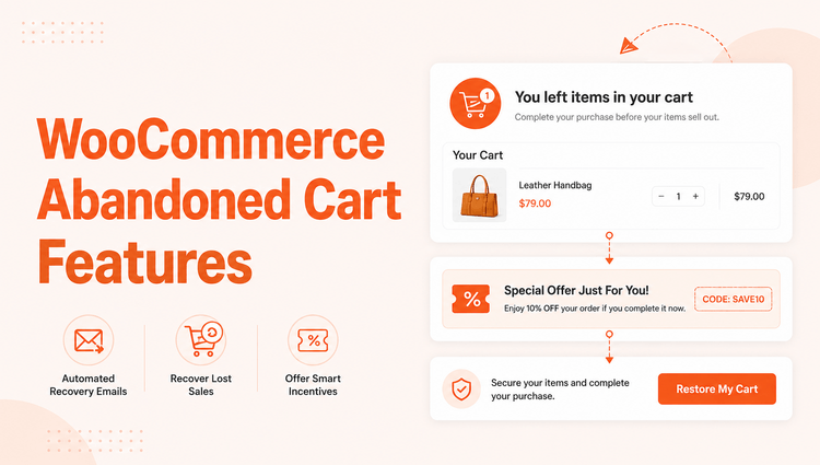 Top WooCommerce Abandoned Cart Plugin Features to Use for Maximum Revenue Recovery