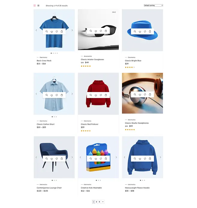 Thumbnails Style Slider & Center Actions