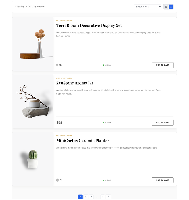 Editorial Collection – Modern Showcase - List