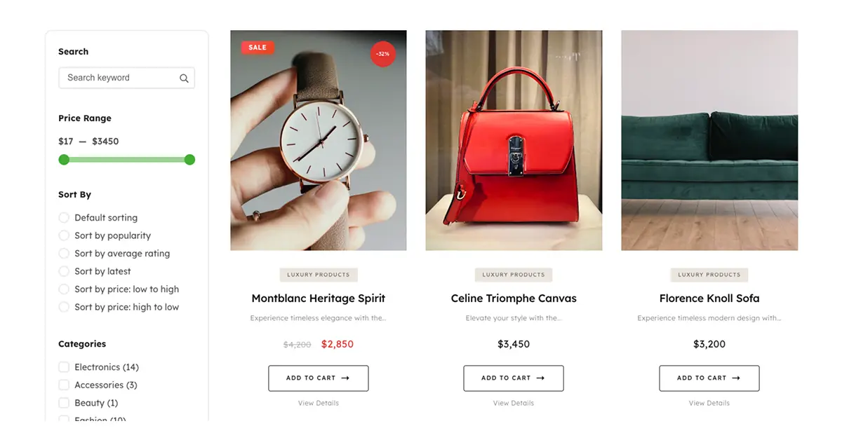 Luxury Grid with Sidebar