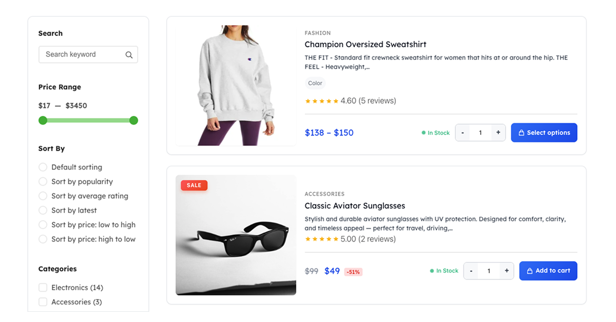 List View with Sidebar