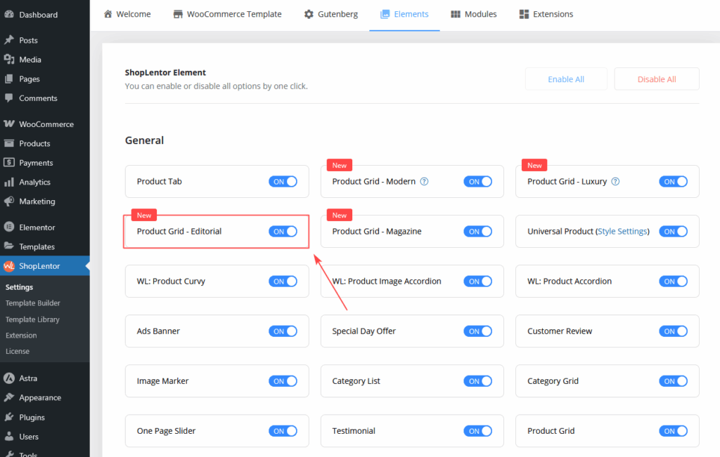 How to Enable Product Grid