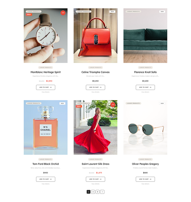 Product Grid – Luxury