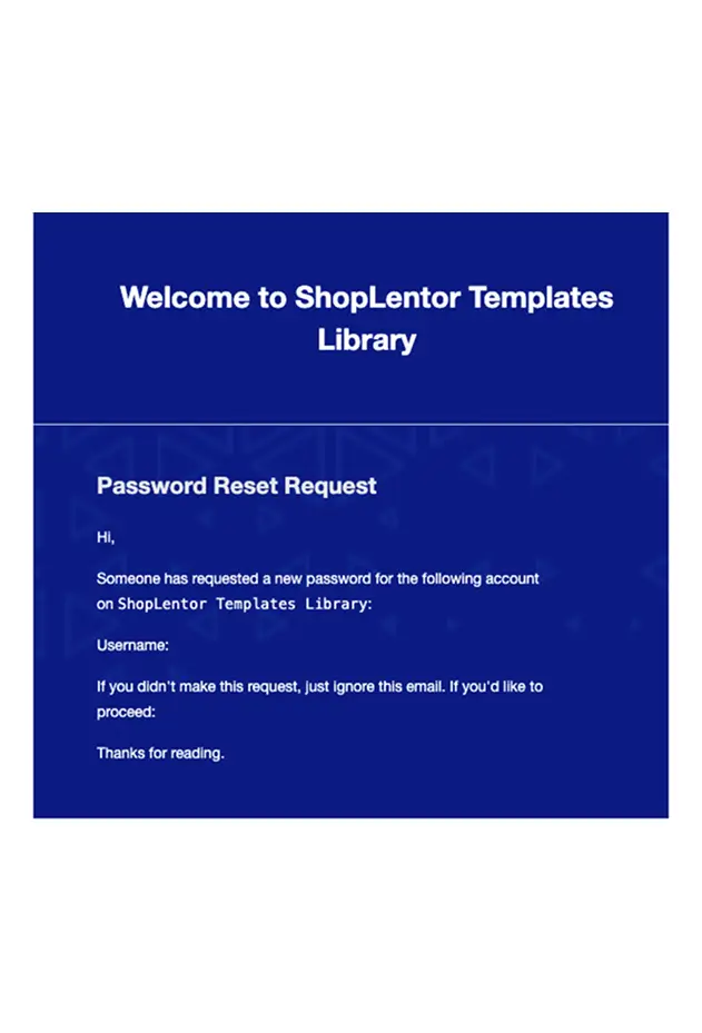Reset Password – Deep Blue Layout