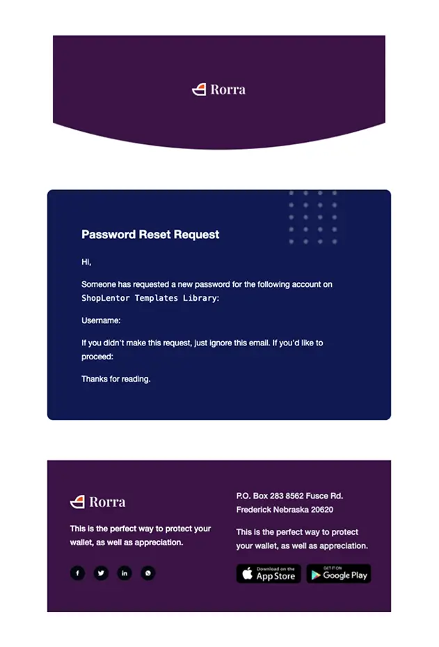 Reset Password – Purple Wave Layout